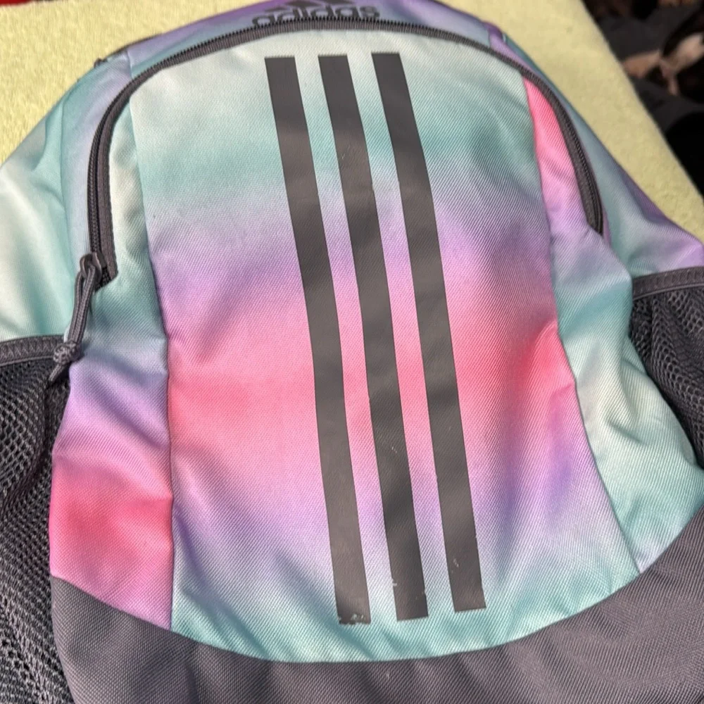 Adidas Tie Dye Pastels Iconic 3 Stripe Laptop Backpack - Picture 8 of 16